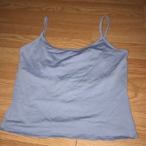 layered baby blue tank top